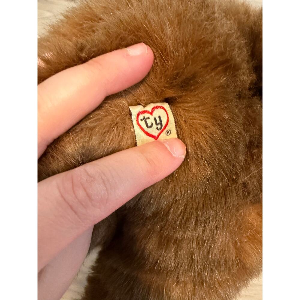 Rare Vintage 1989 TY Classic 16” Plush Sable Bear Beanie Babies Small ty Tush - Picture 5 of 5